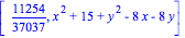 [11254/37037, x^2+15+y^2-8*x-8*y]